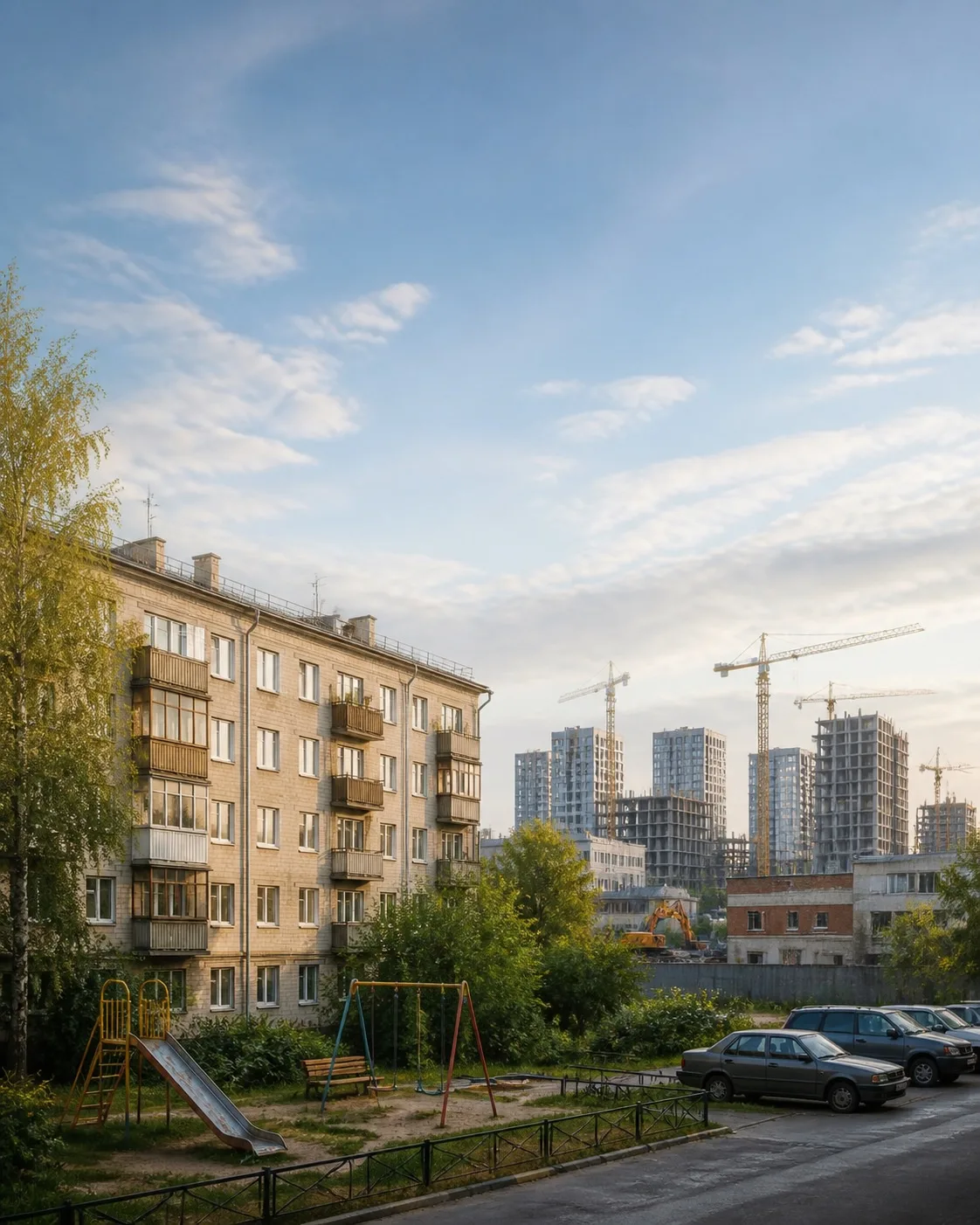 Хрущёвки в Петербурге не сносят

И в ближайшие годы - тоже.
Никакой массовой реновации сейчас не буд