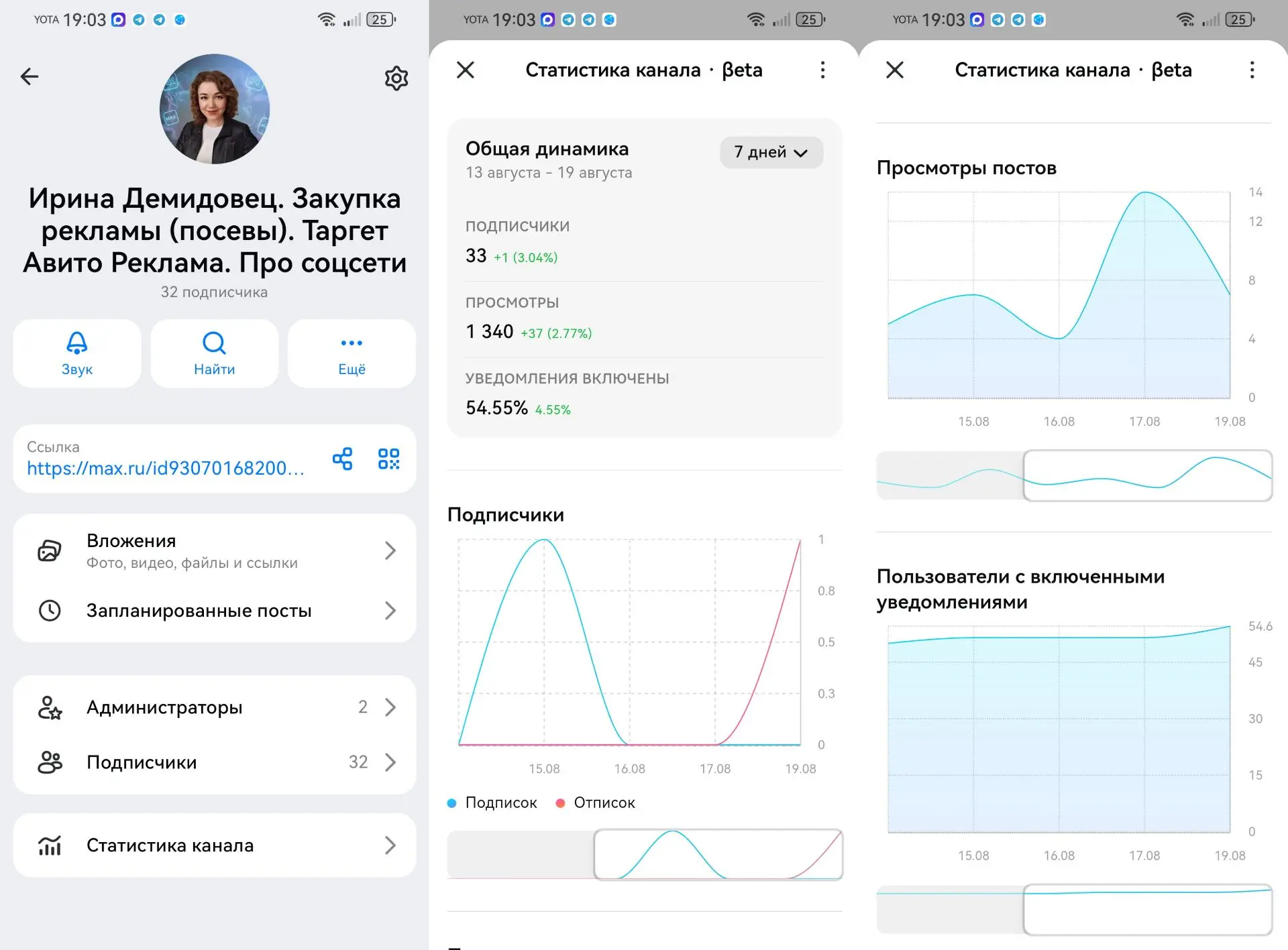 📊 В MAX появилась статистика каналов