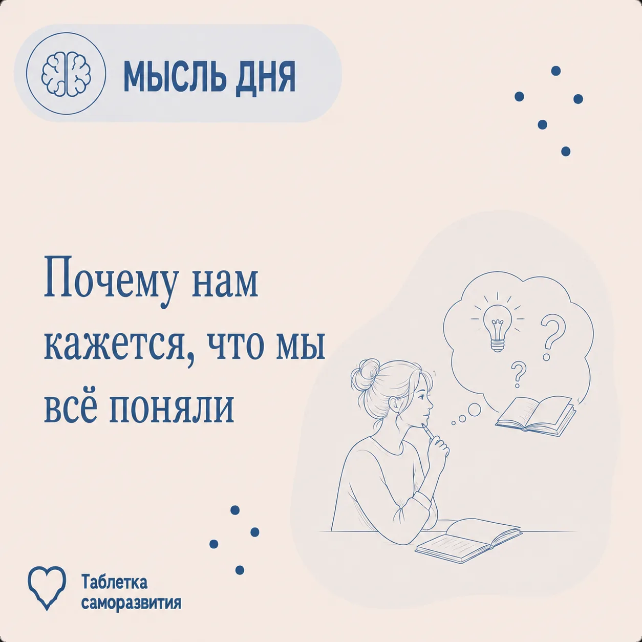 Почему нам кажется, что мы всё поняли