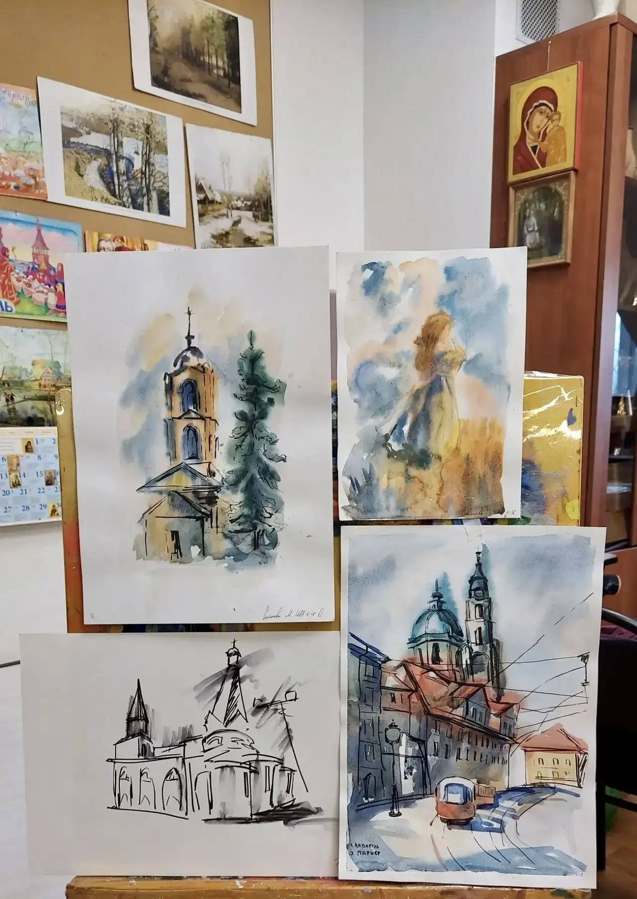 👩‍🎨🏛️МАСТЕР-КЛАСС ПО АРХИТЕКТУРНОЙ ГРАФИКЕ В ПЕЙЗАЖЕ