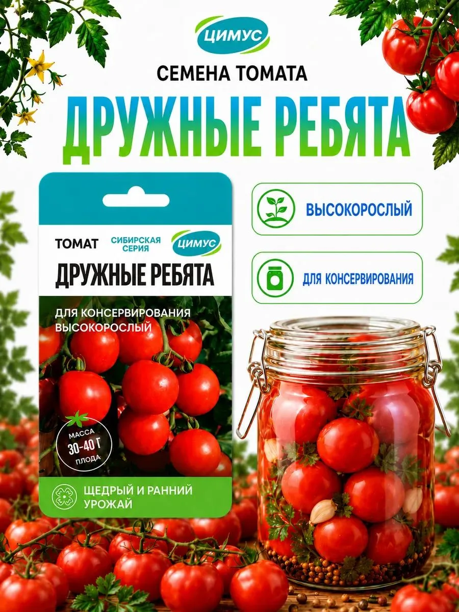 🔥 Семена томата Дружные ребята 1 пачка