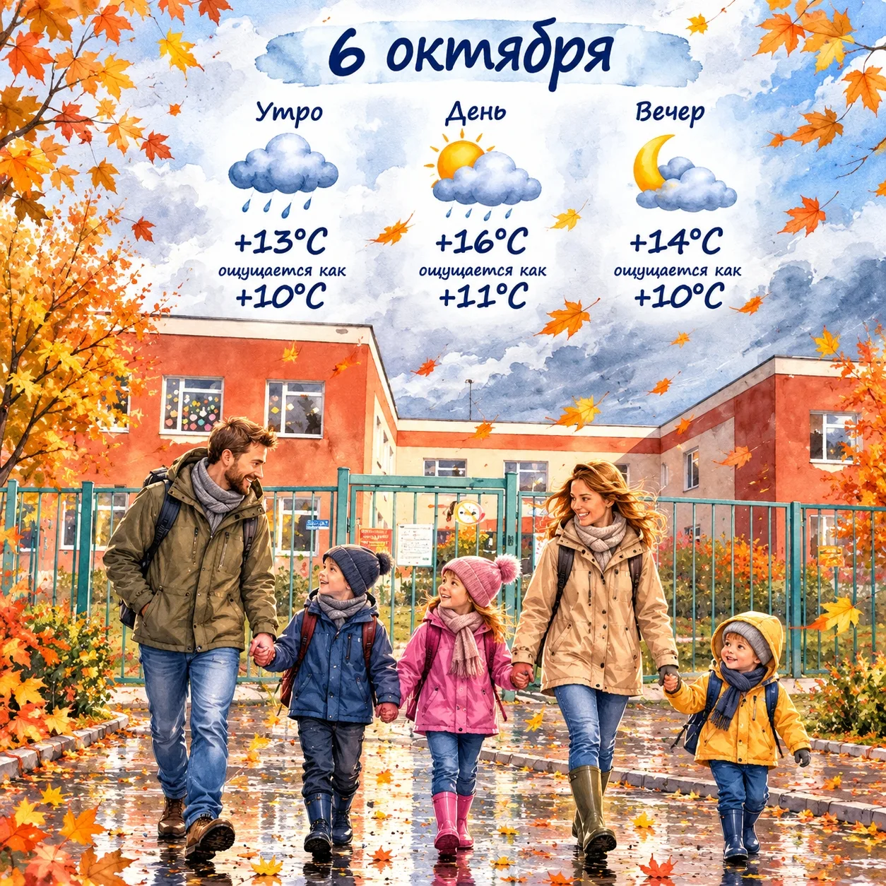 🌿 Как одеть ребёнка завтра, 6 октября?