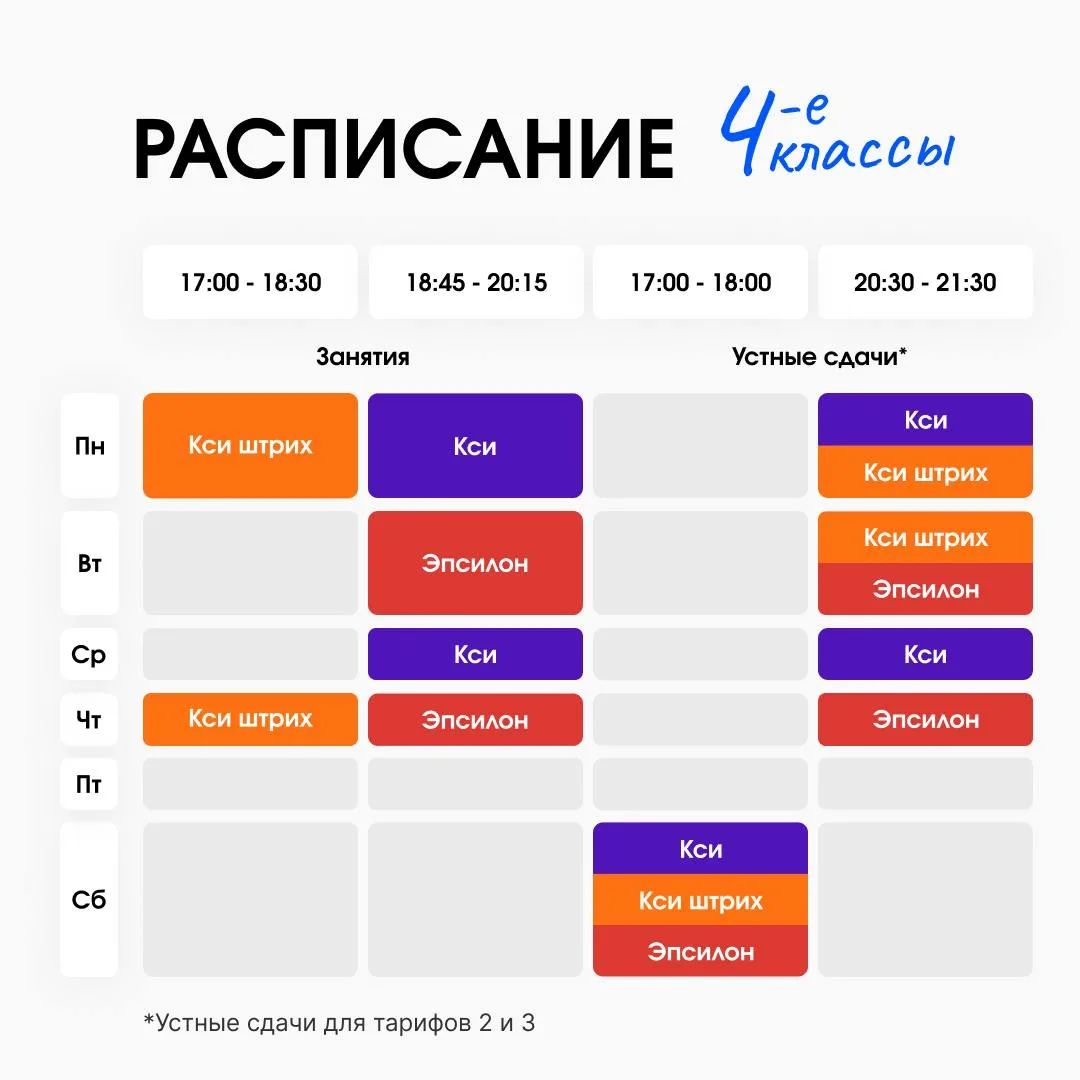 ✨Расписание Продвинутого курса!