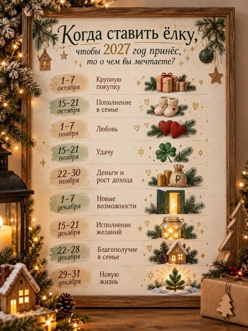 Ёлку советуют ставить уже в октябре — якобы это привлечет в 2027-м крупные покупки и по...