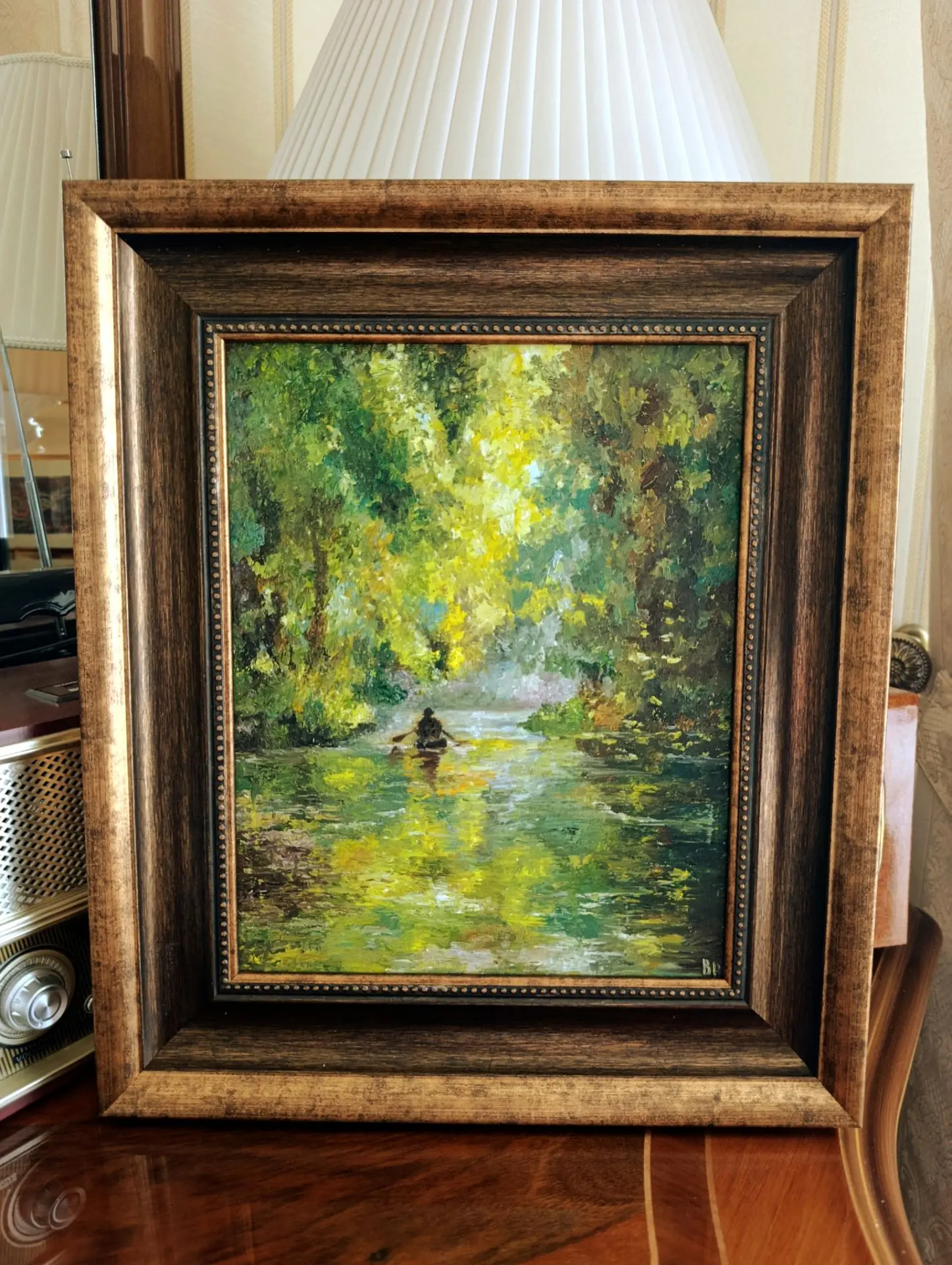 Теперь в раме! "Лесное озеро", холст, масло, 24х30 см. В наличии:)