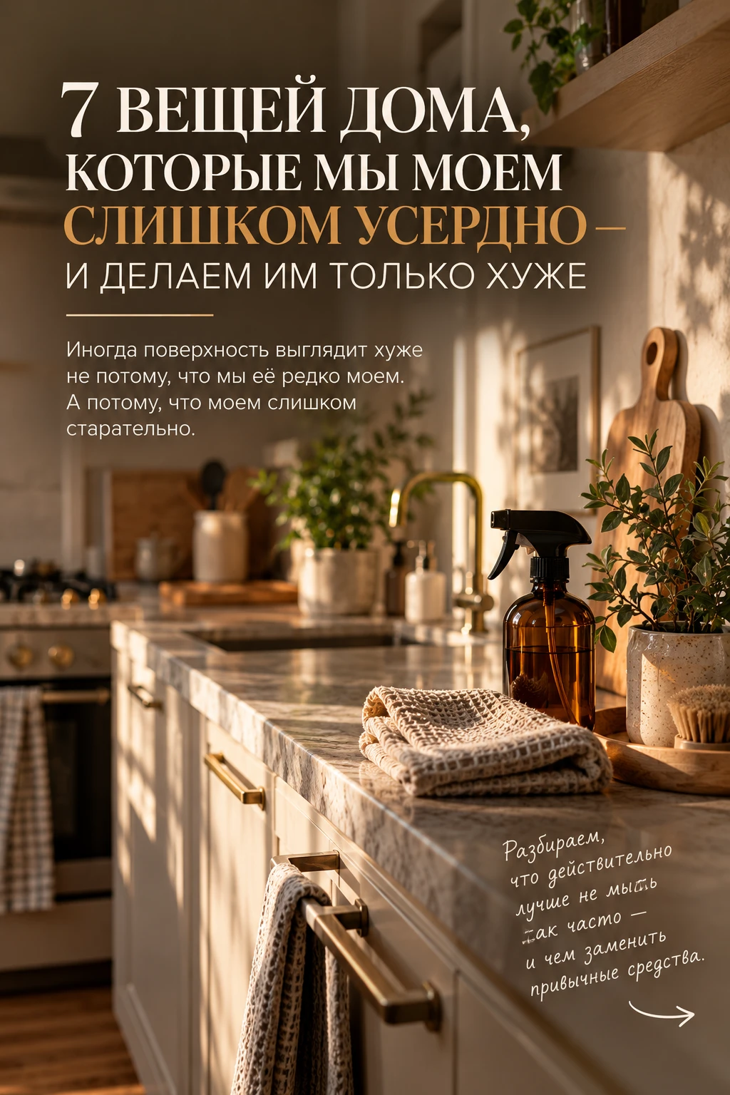 🧽 7 ВЕЩЕЙ ДОМА, КОТОРЫЕ МЫ МОЕМ СЛИШКОМ УСЕРДНО — И ДЕЛАЕМ ИМ ТОЛЬКО ХУЖЕ