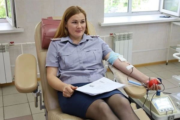 К акции, посвященной Всемирному дню донора крови, присоединились сотрудники и ветераны уголовно-испо