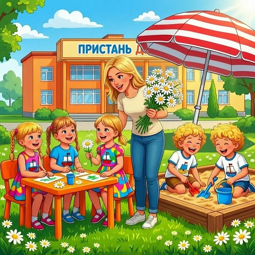 🌼В день семьи, любви и верности, наши маленькие художники из детского превратили свои кисточки в на