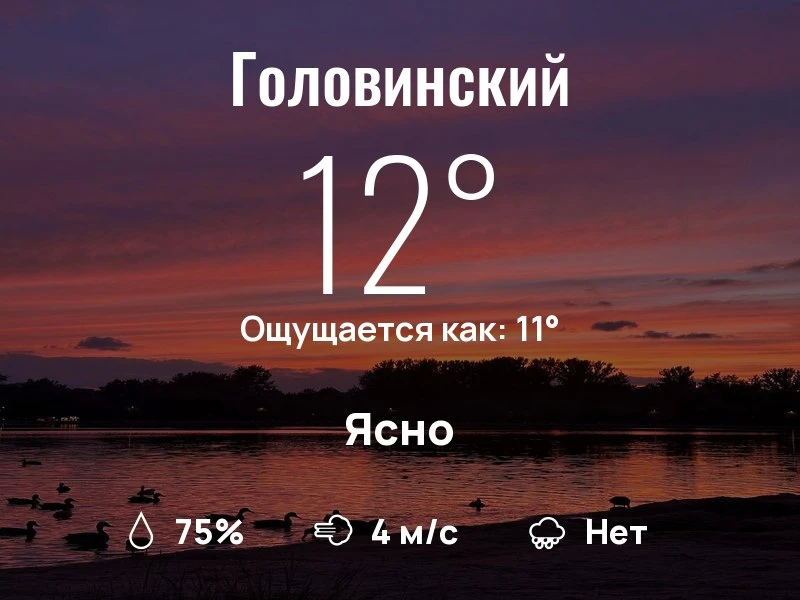 Что с погодой в Головинском?