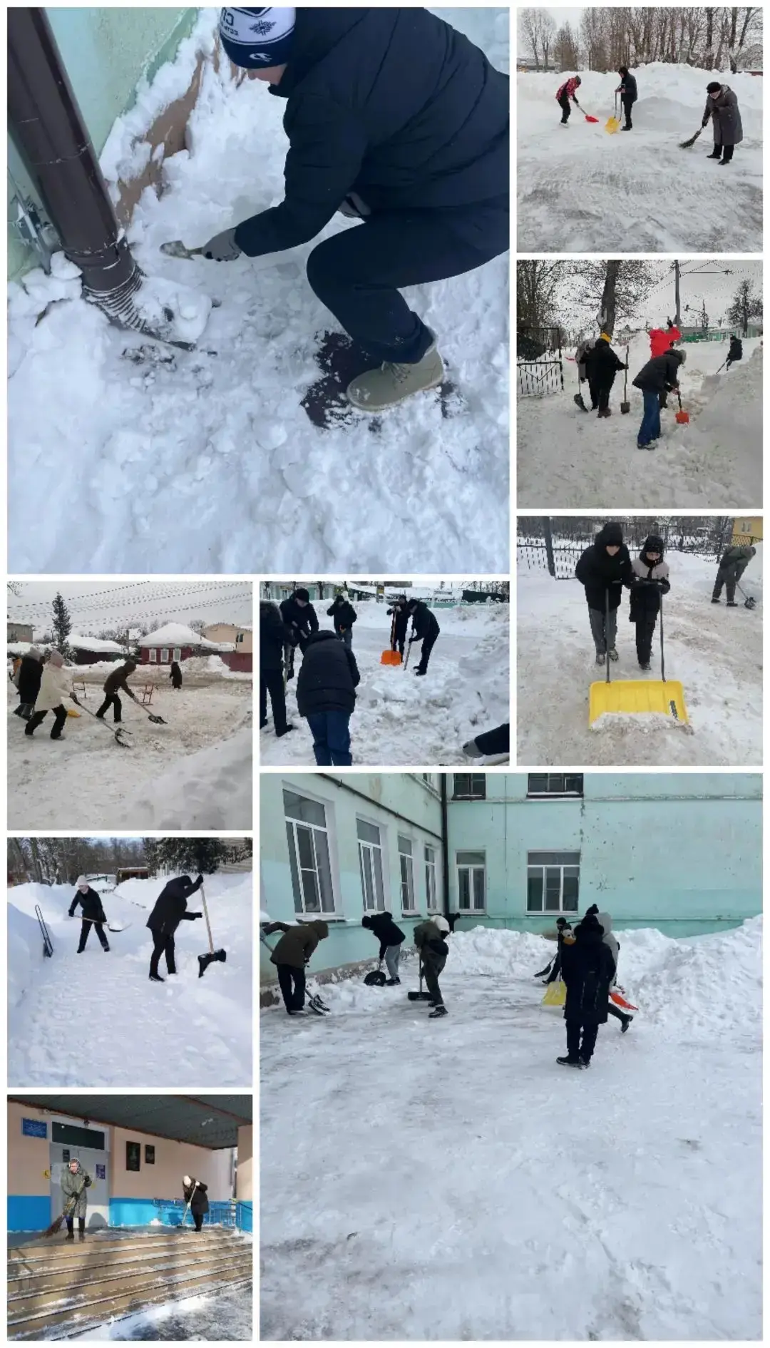 В "Снежном субботнике" приняли участие все 6 учебных корпусов:
