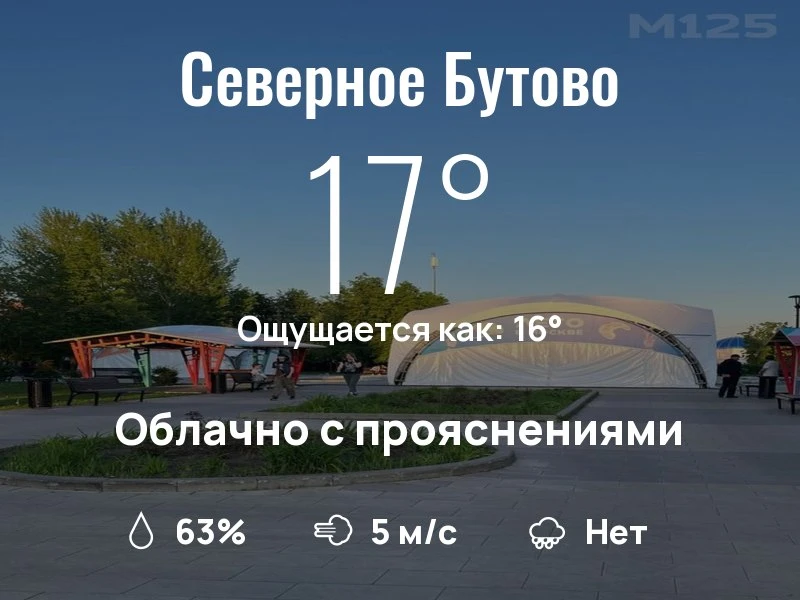 Что с погодой в Северном Бутово?