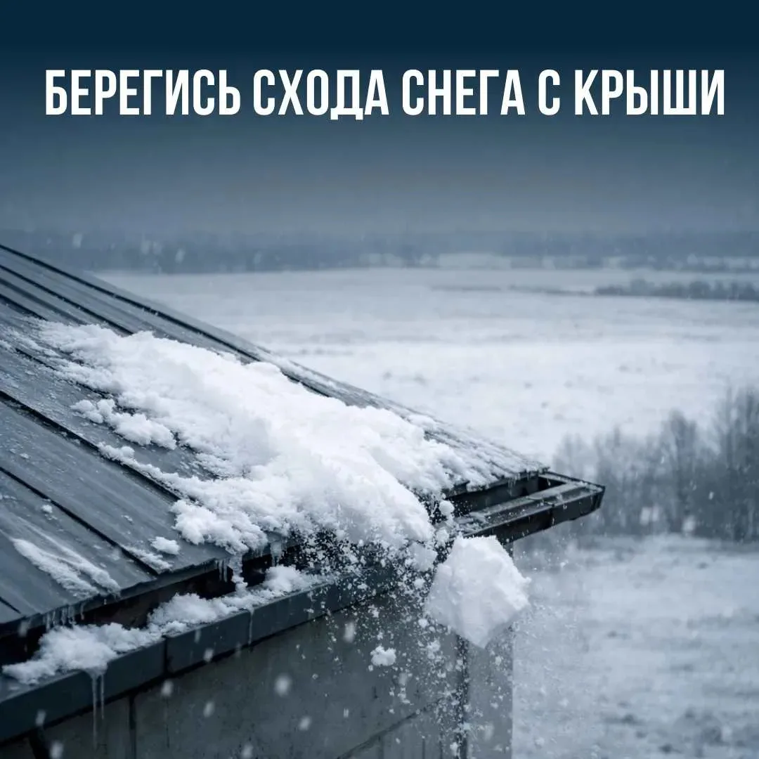С потеплением приходит повышенная опасность схода снега с крыш!