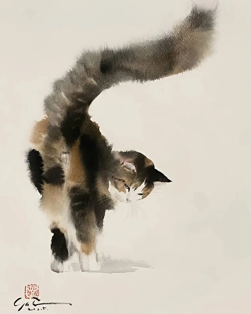 Акварельные котики