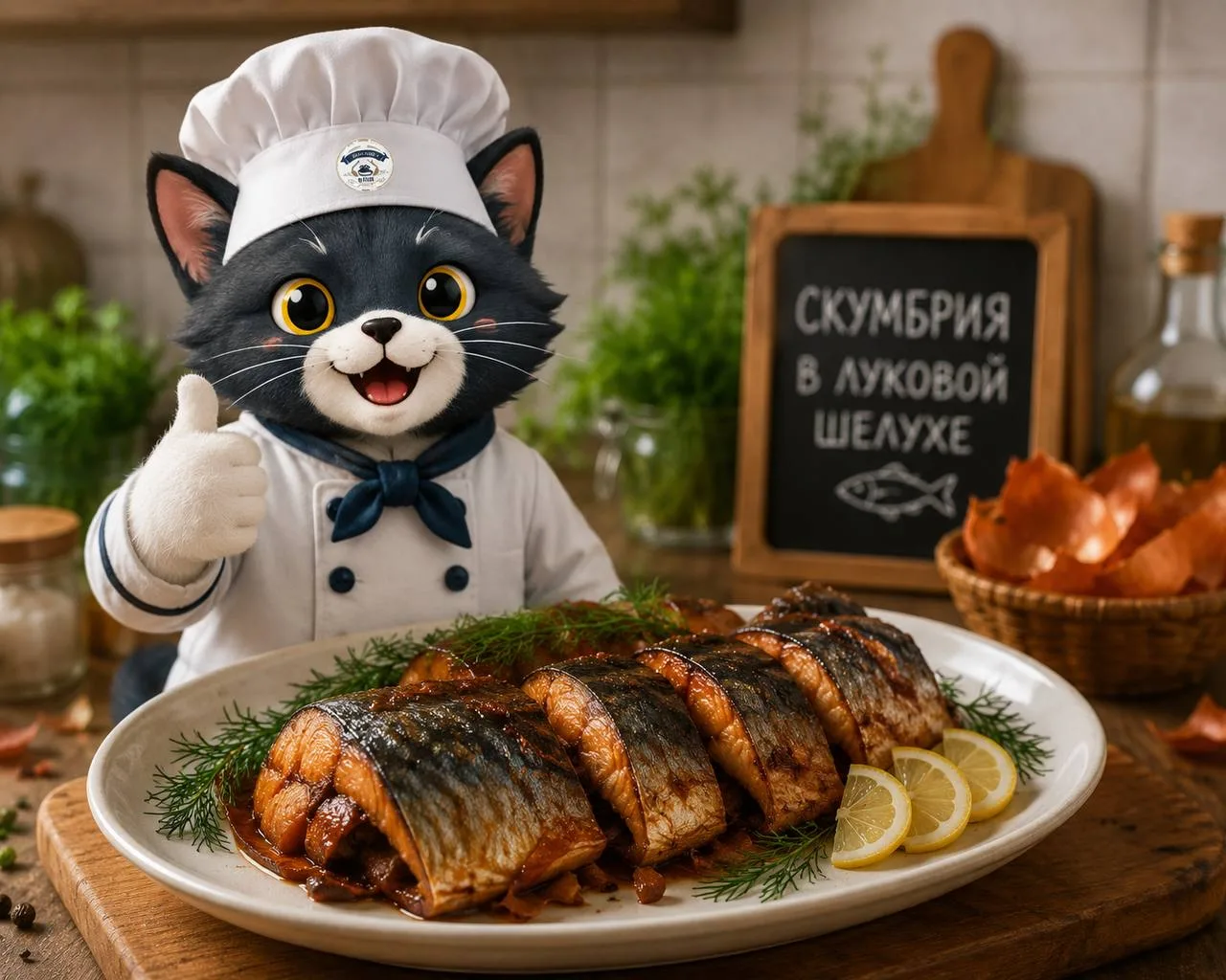РЕЦЕПТ: СКУМБРИЯ В ЛУКОВОЙ ШЕЛУХЕ 🐠 🧅