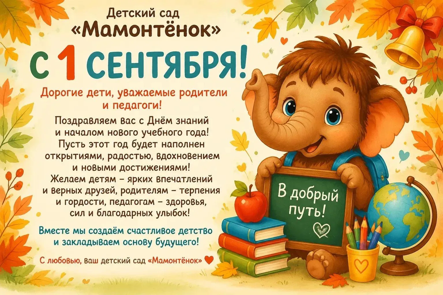 🔔 С Днём знаний, дорогие друзья!