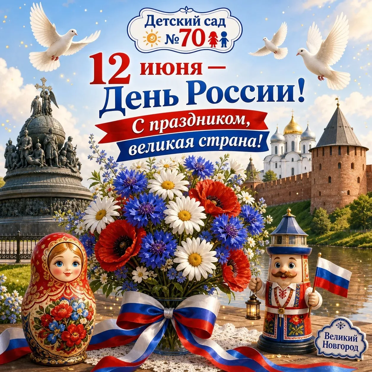 🇷🇺  С праздником, дорогая страна! С Днём России!

Сегодня мы празднуем день нашей великой Родины. 