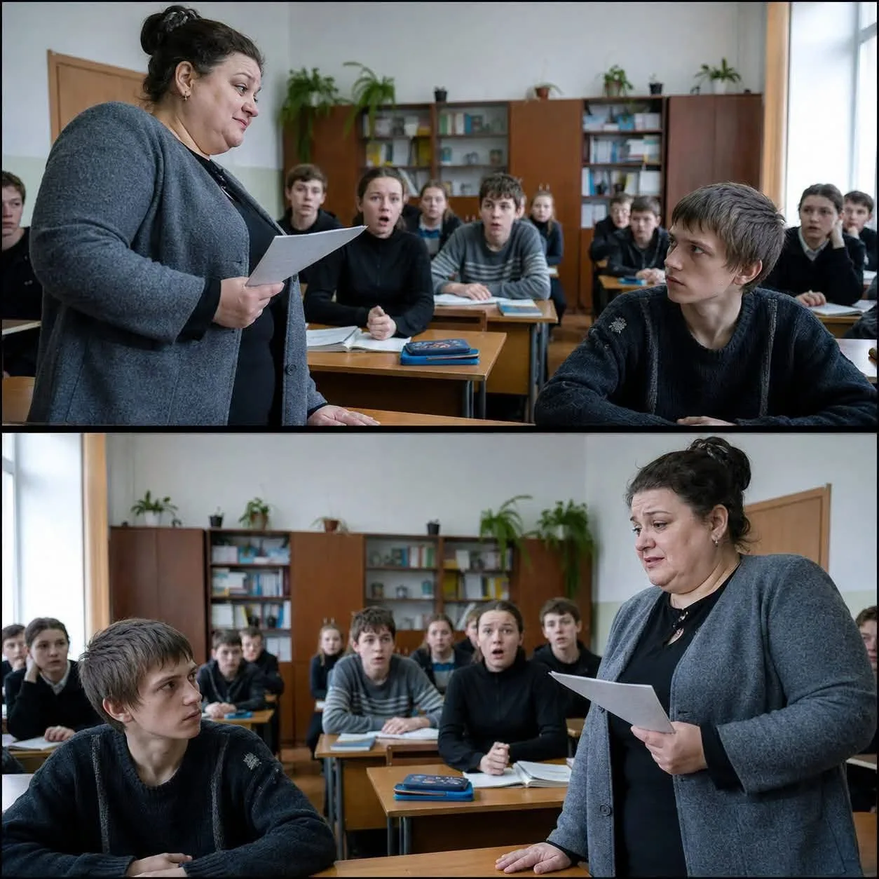 Учительница дала бедному школьнику вузовский экзамен перед всем классом. Она устроила е...