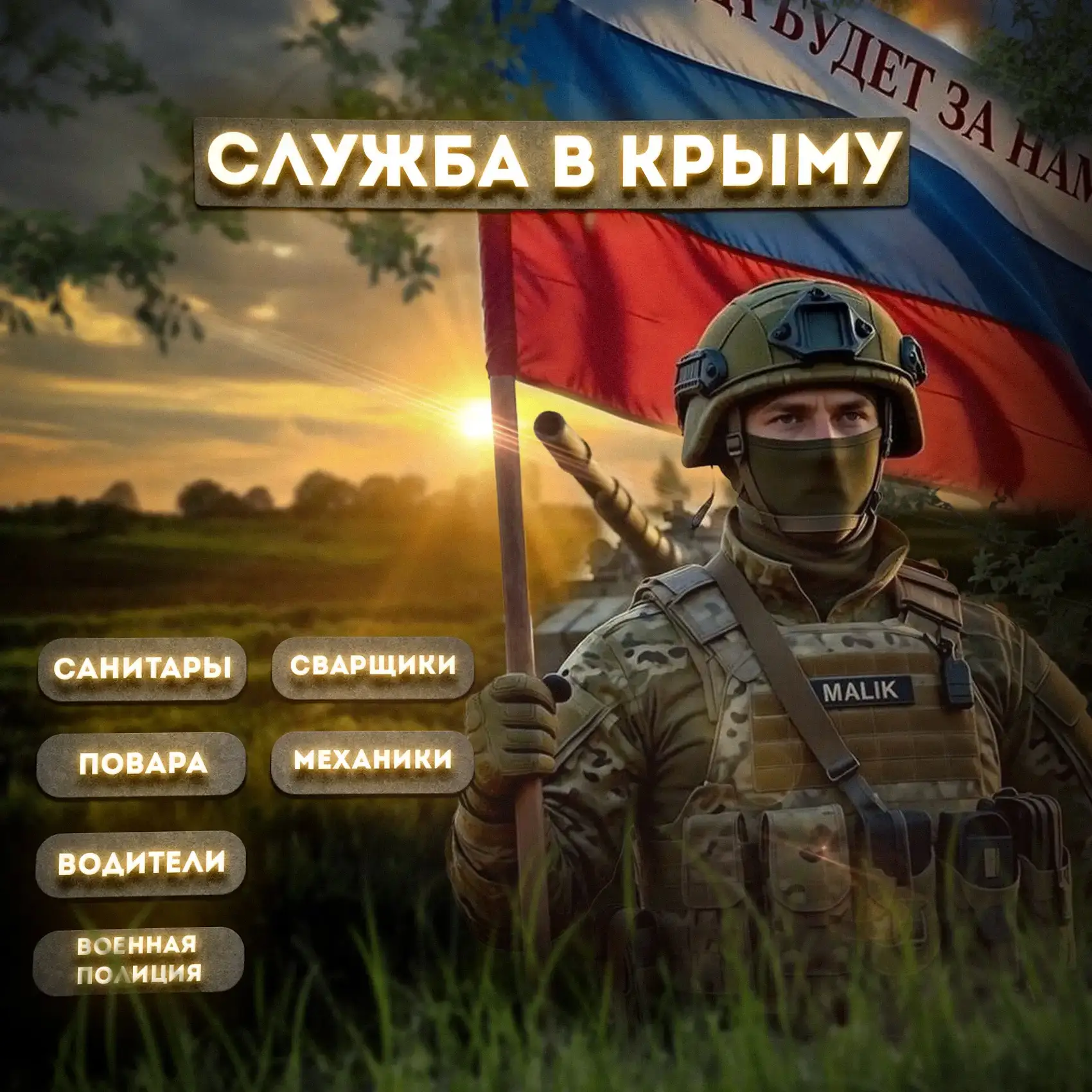 🔹 Открыт набор в тыловые подразделения ВС РФ в КРЫМУ🔹