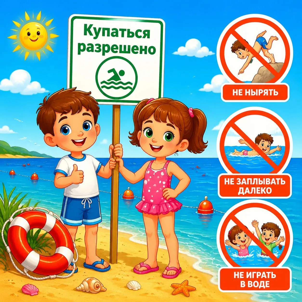 🌊 Уважаемые обучающиеся и родители!
Летние каникулы — прекрасное время для отдыха у водоёмов. Однак