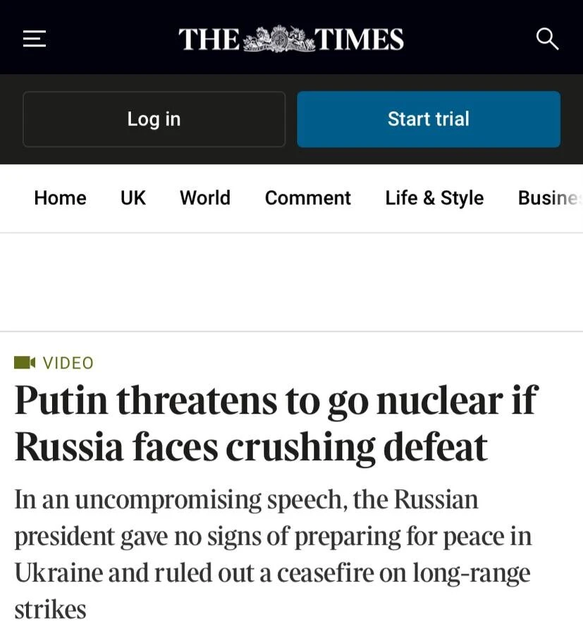 Ядерный гриб — единственное, что увидели мировые СМИ в речи Путина на Валдае
