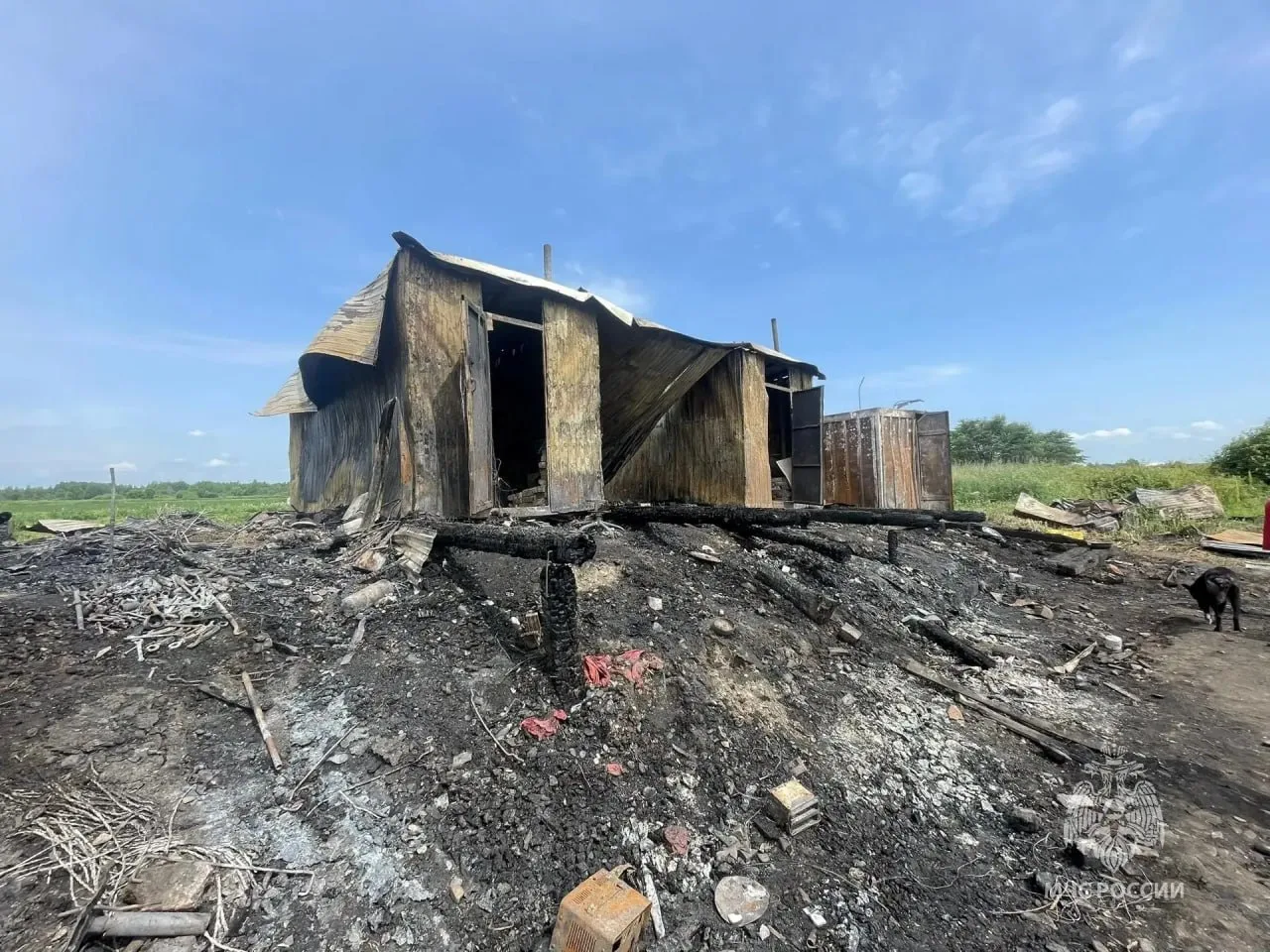 👩‍🚒Погиб при пожаре на ферме в Комсомольском районе