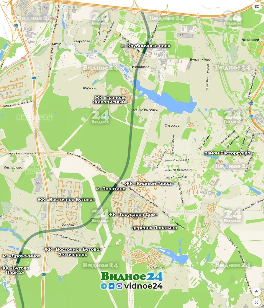 На сайте Геопортала Московской области появился участок продлённой Бирюлёвской линии ме...