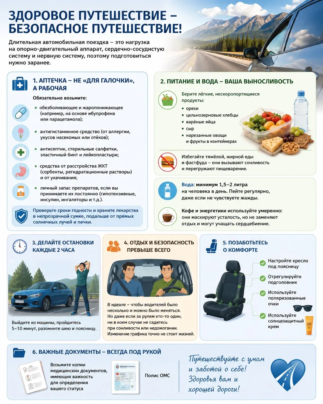 🚘 Сезон путешествий и дальних поездок открыт, и многие из нас проводят за рулём часы, а то и дни. Д