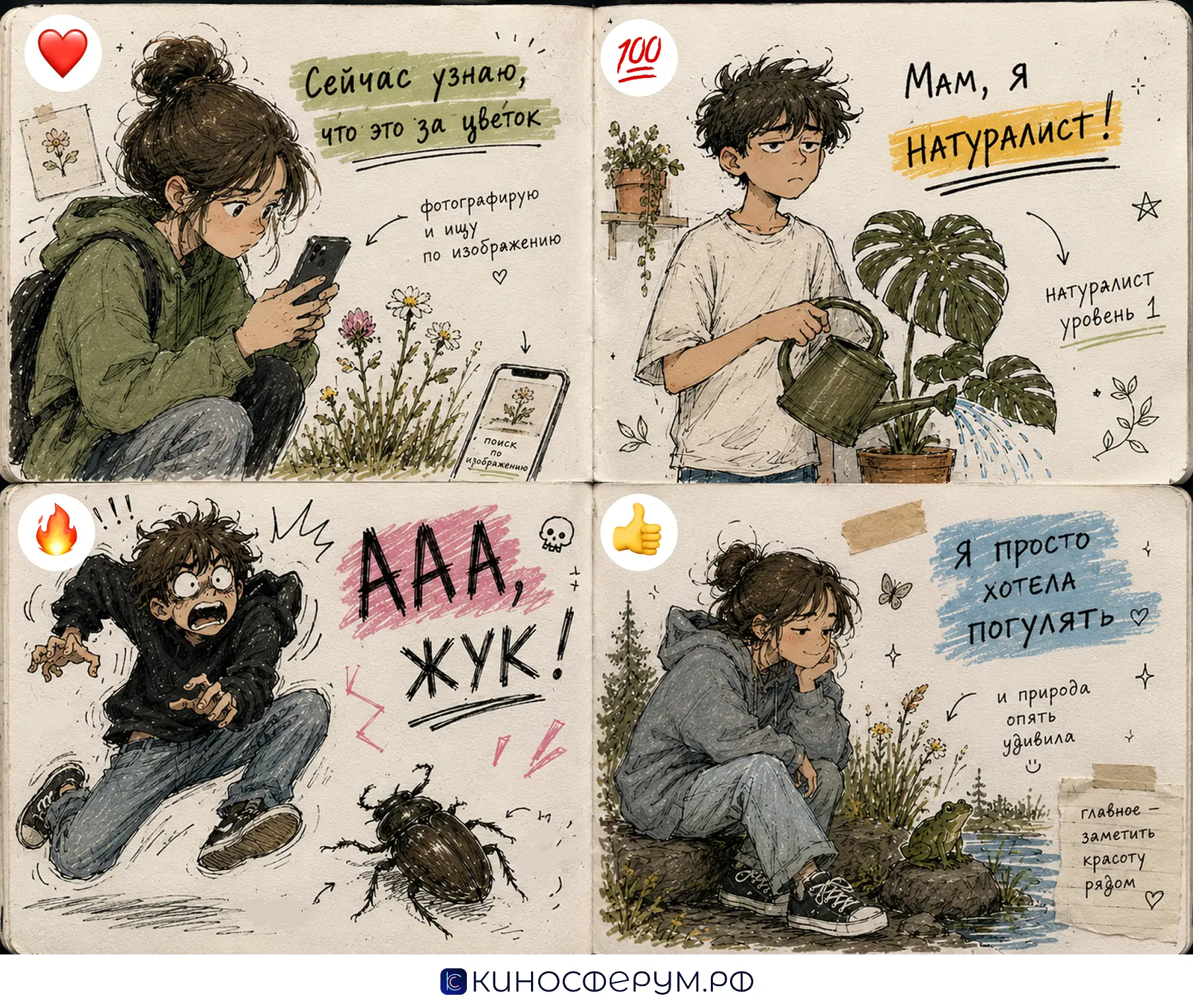 Наступает вечер, просыпаются юные натуралисты 🌿

К какому типу относишься ты?

Мы, например, изучае