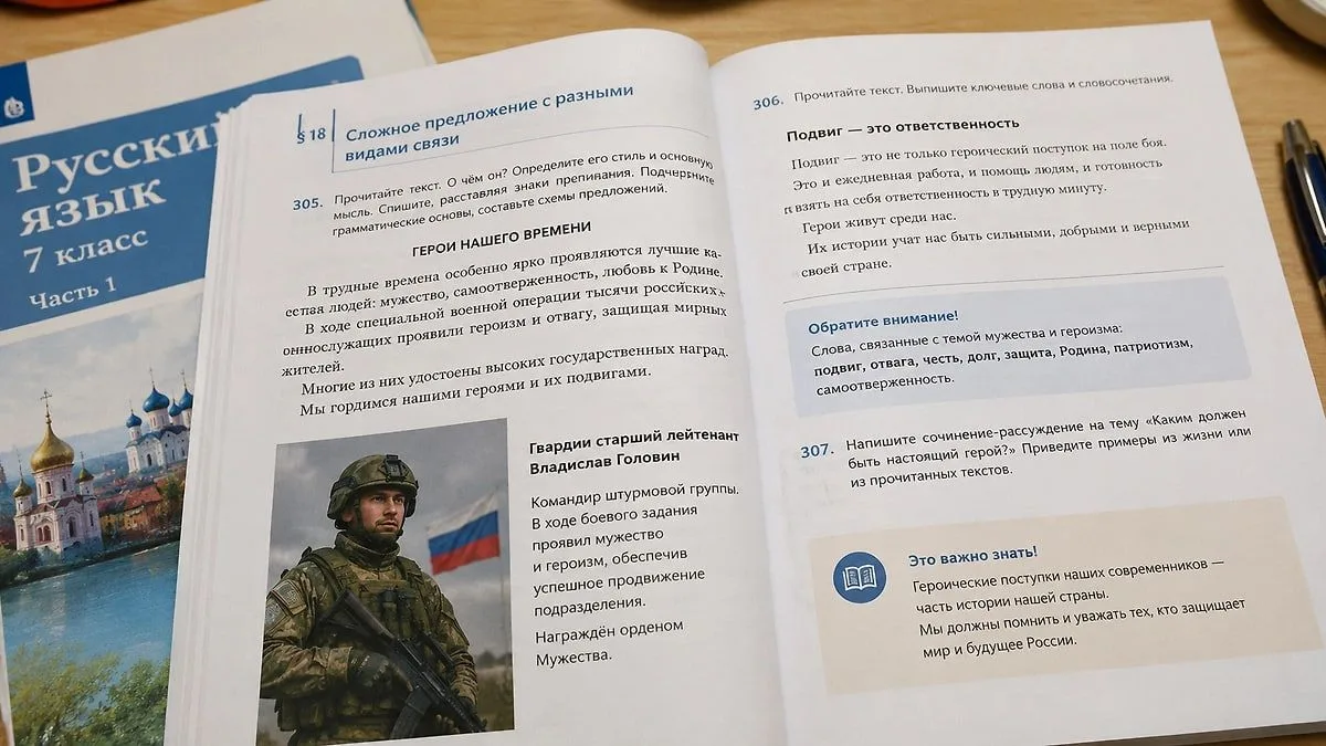 Подвиги участников СВО и защитников Донбасса вошли в учебники по русскому языку для старших классов,