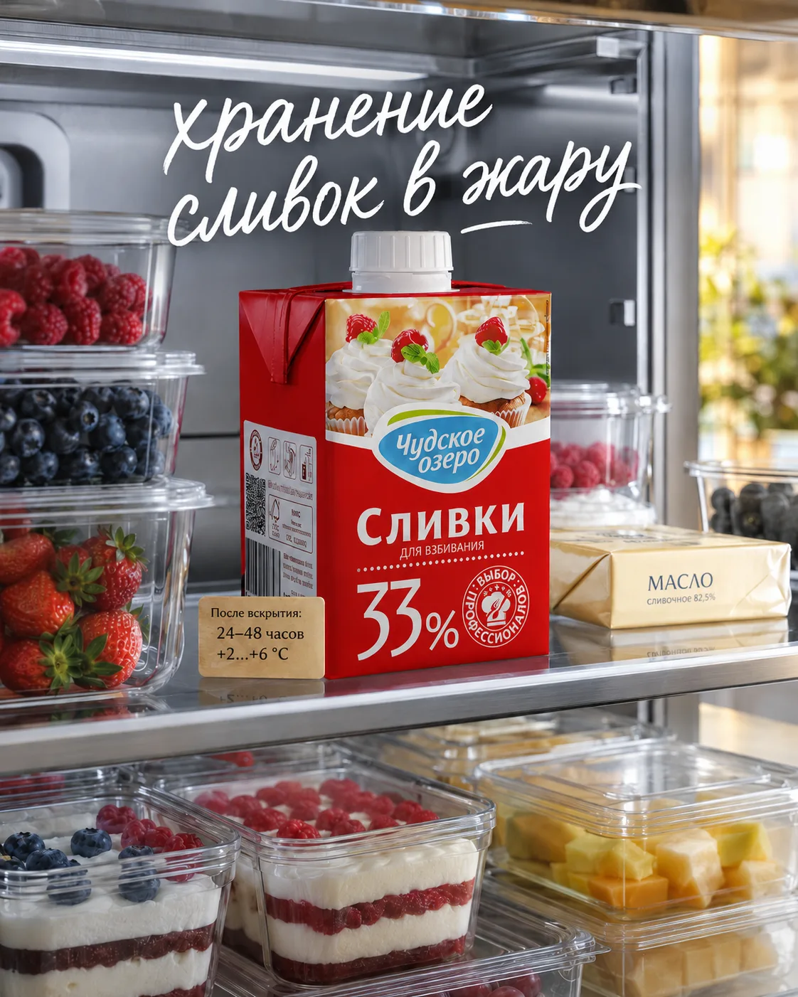 Как хранить сливки в жару? 🥛☀️