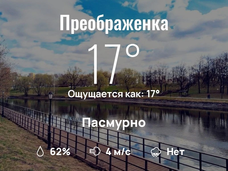 Что с погодой в Преображенском?