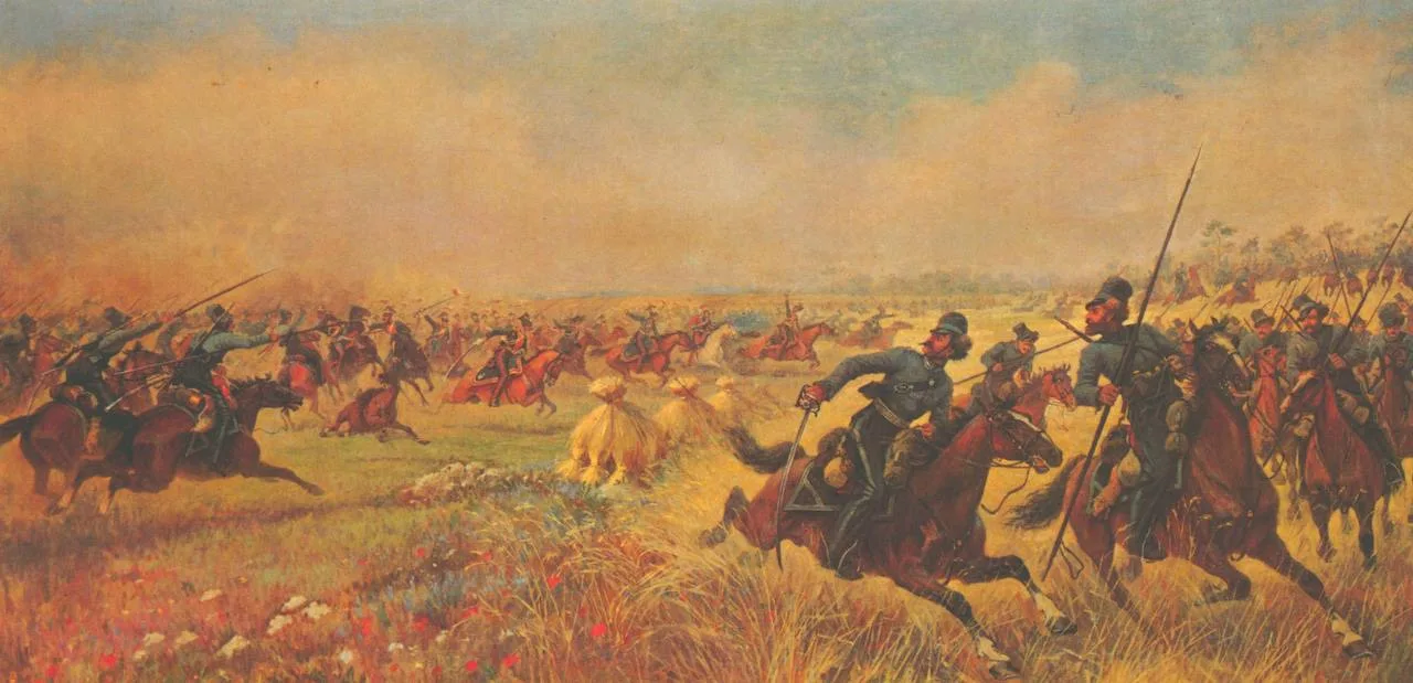 🖼️ Картина недели. Виктор Мазуровский. Дело казаков Платова под Миром. 1912