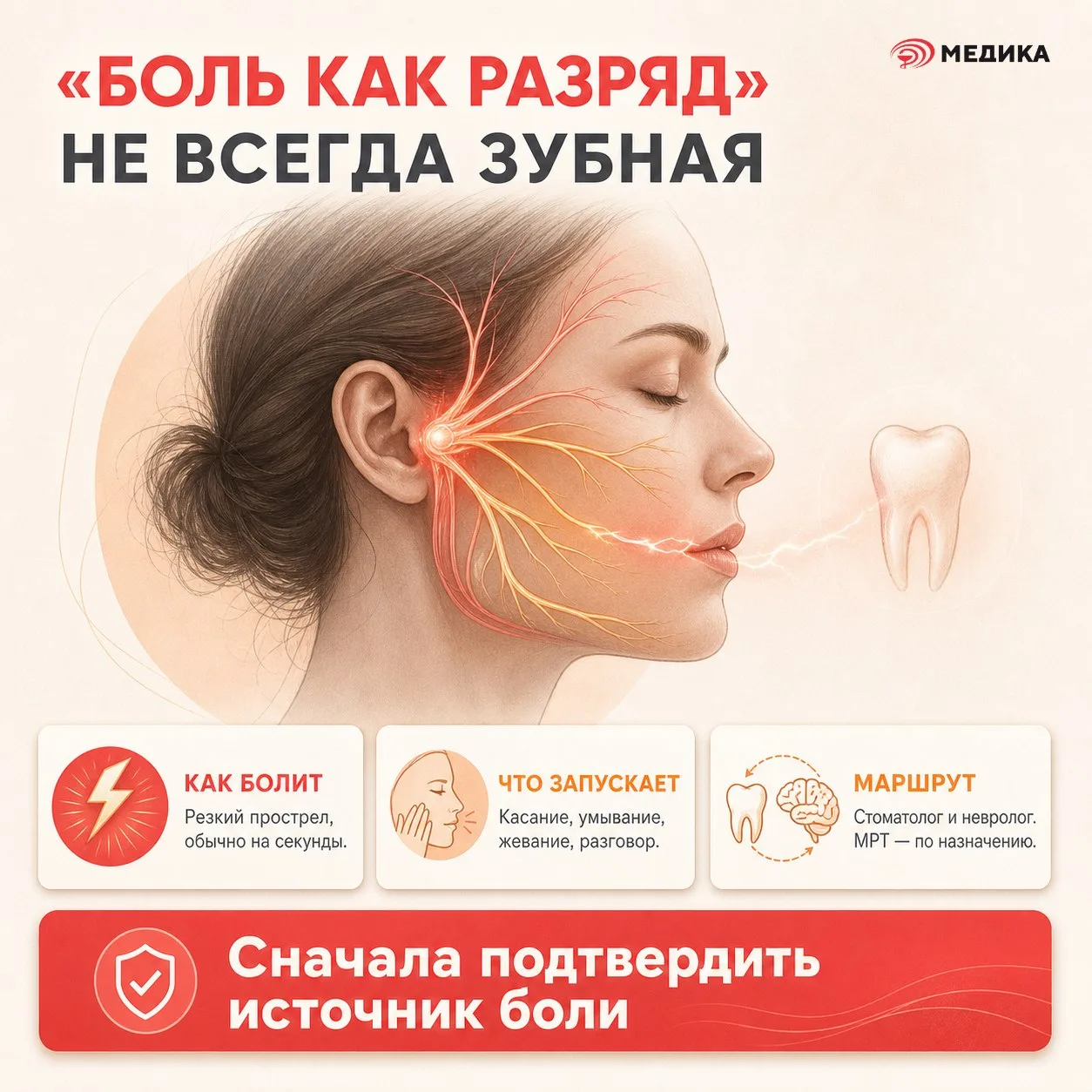 ⚡ Боль в лице как удар током. Всегда ли виноват зуб?