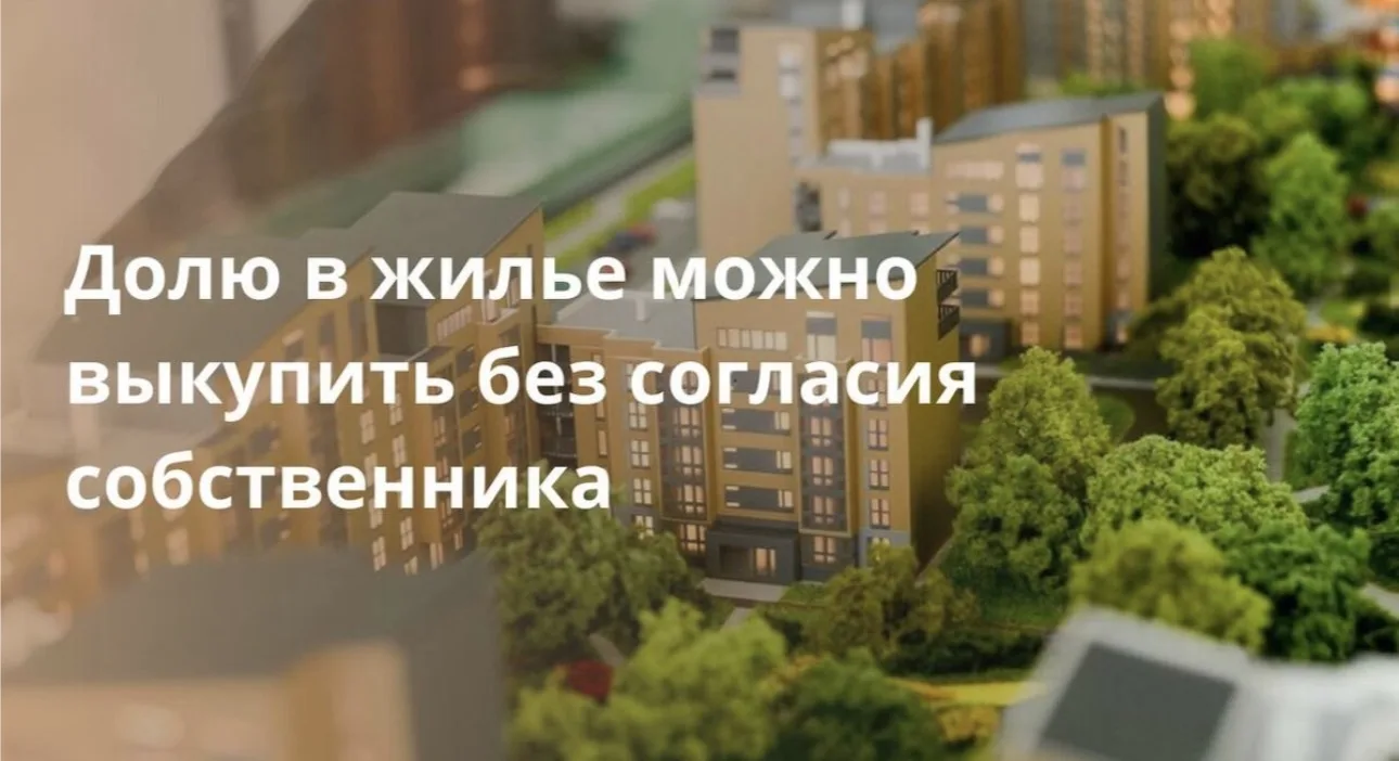Долю в жилье можно выкупить без согласия собственника