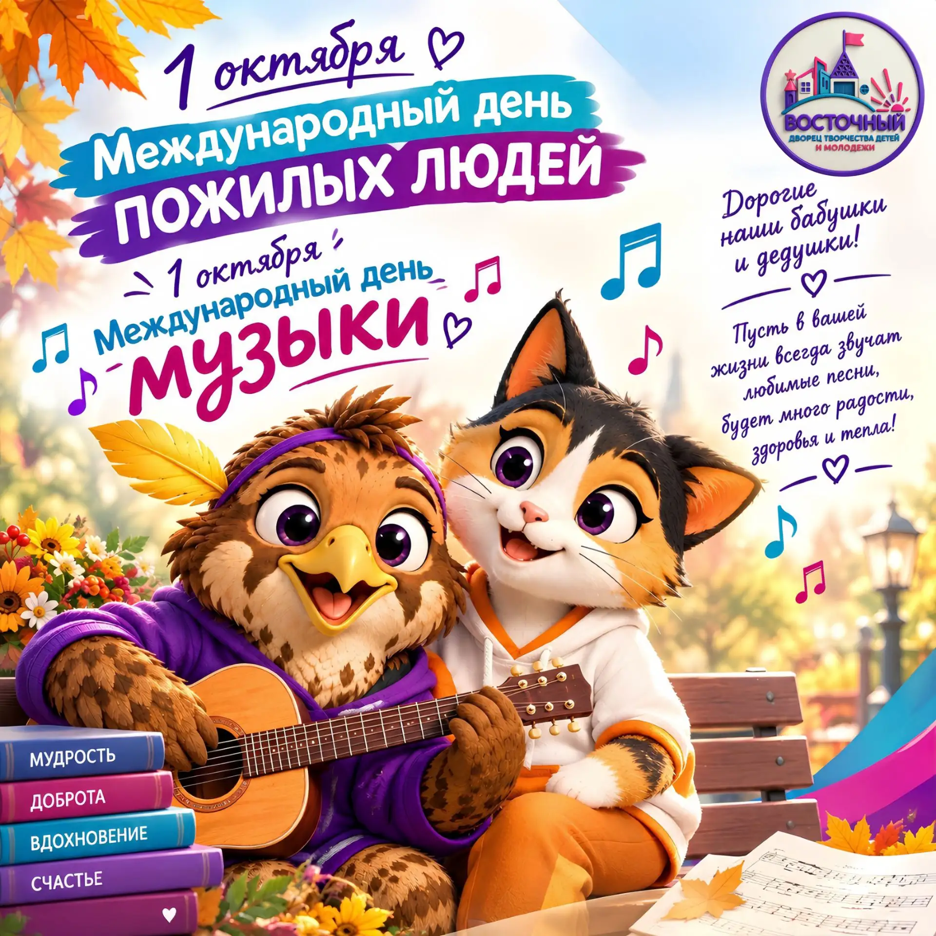 🍁 1 октября — Двойной праздник! 🎶