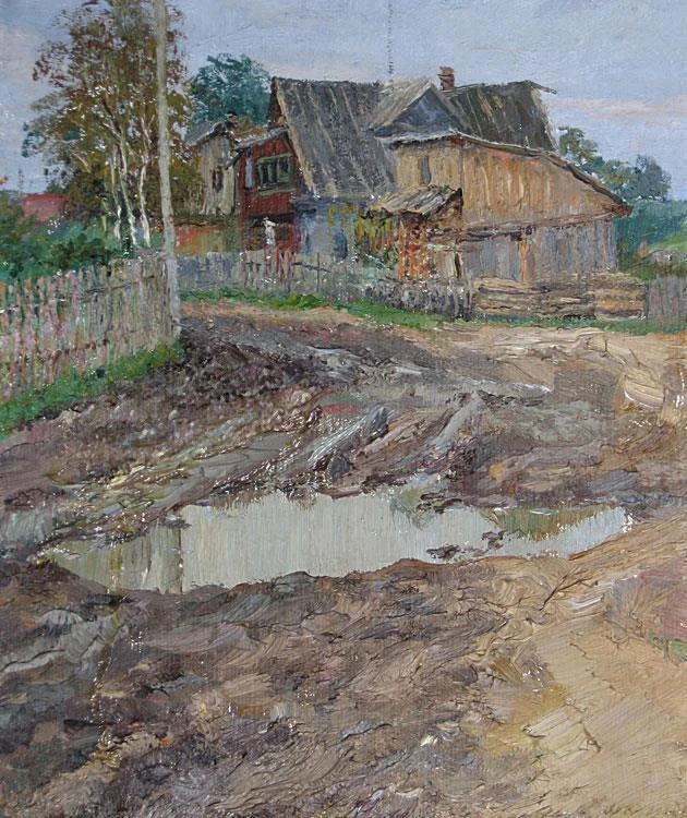 🎨 Грязь, осень и истина: Что скрывает "Осенняя дорога" Михаила Козелла?