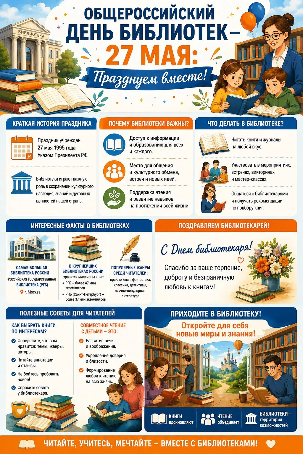 27 мая — Общероссийский день библиотек! 📚