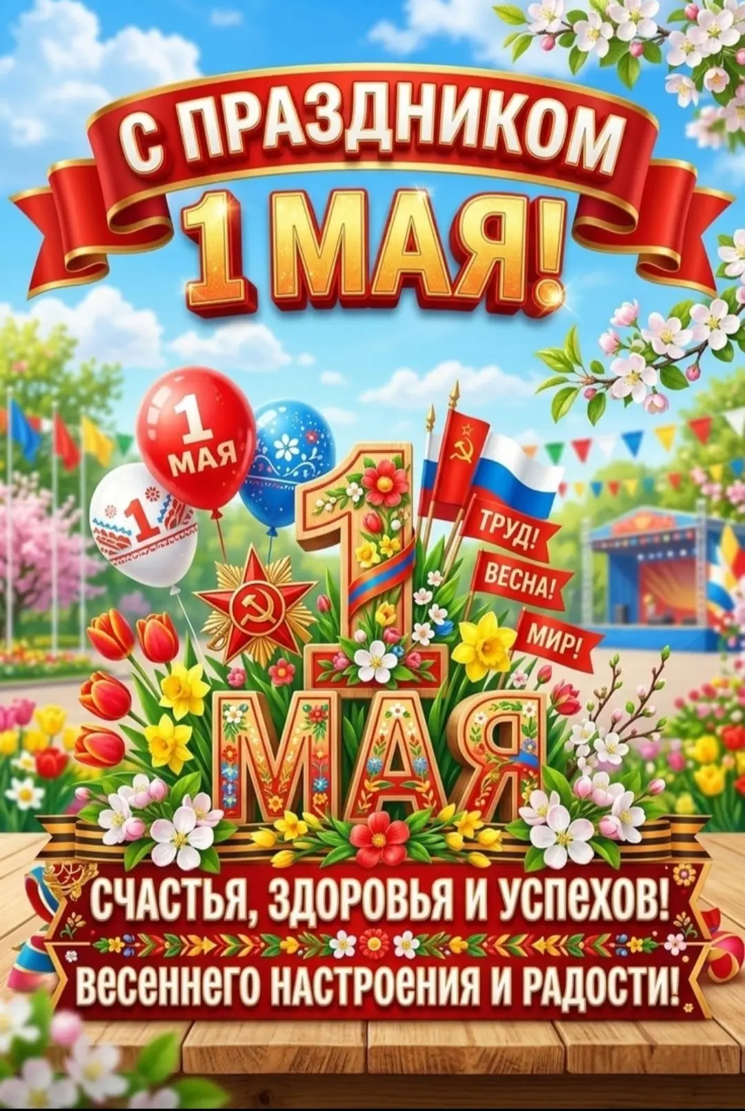 Дорогие наши подписчики, поздравляем с 1 Мая - Днем труда и весны! 🤗 💐

Пусть этот праздник принес