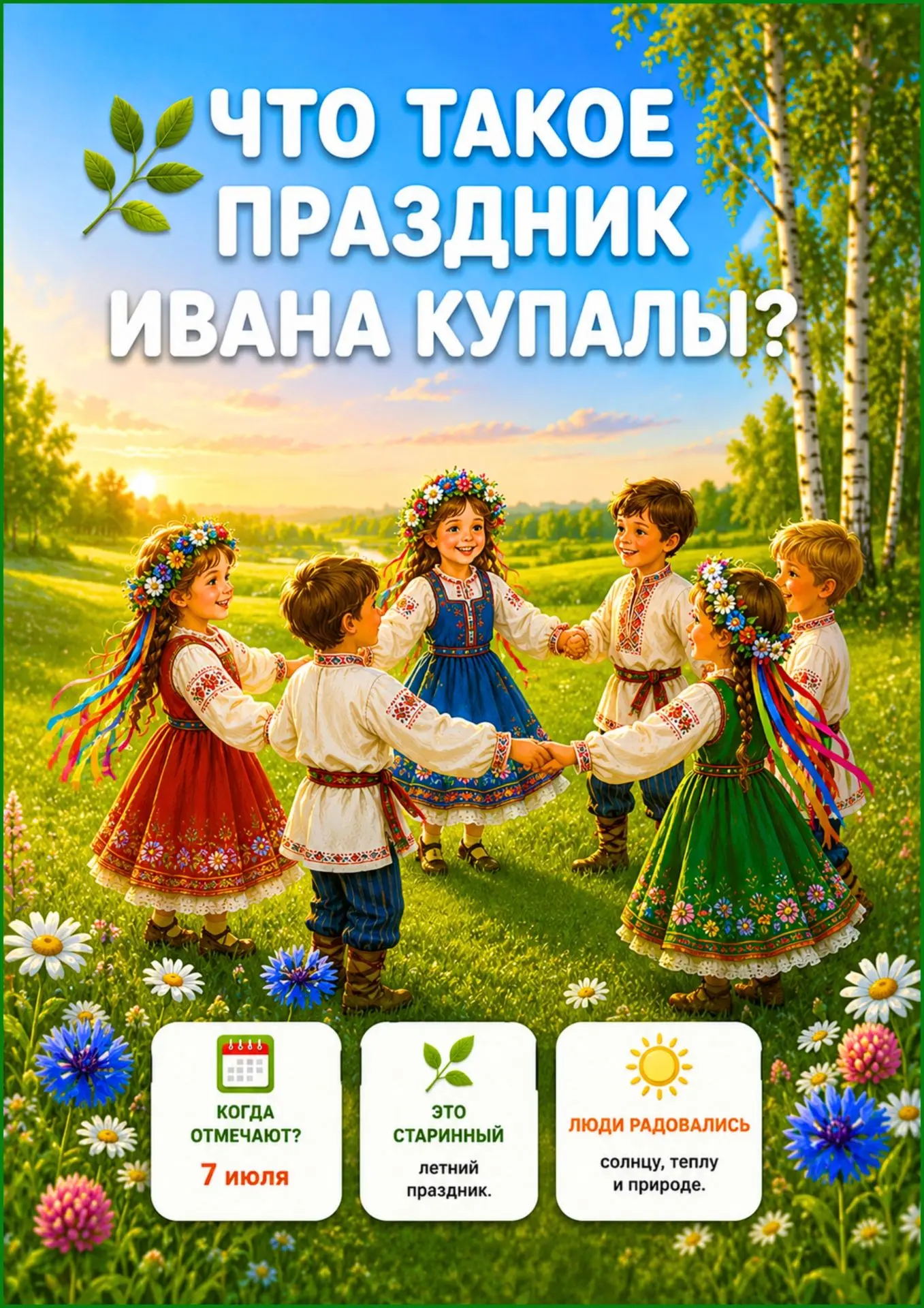 Иван Купала — один из самых ярких летних праздников в славянской традиции, который отмечается в ночь