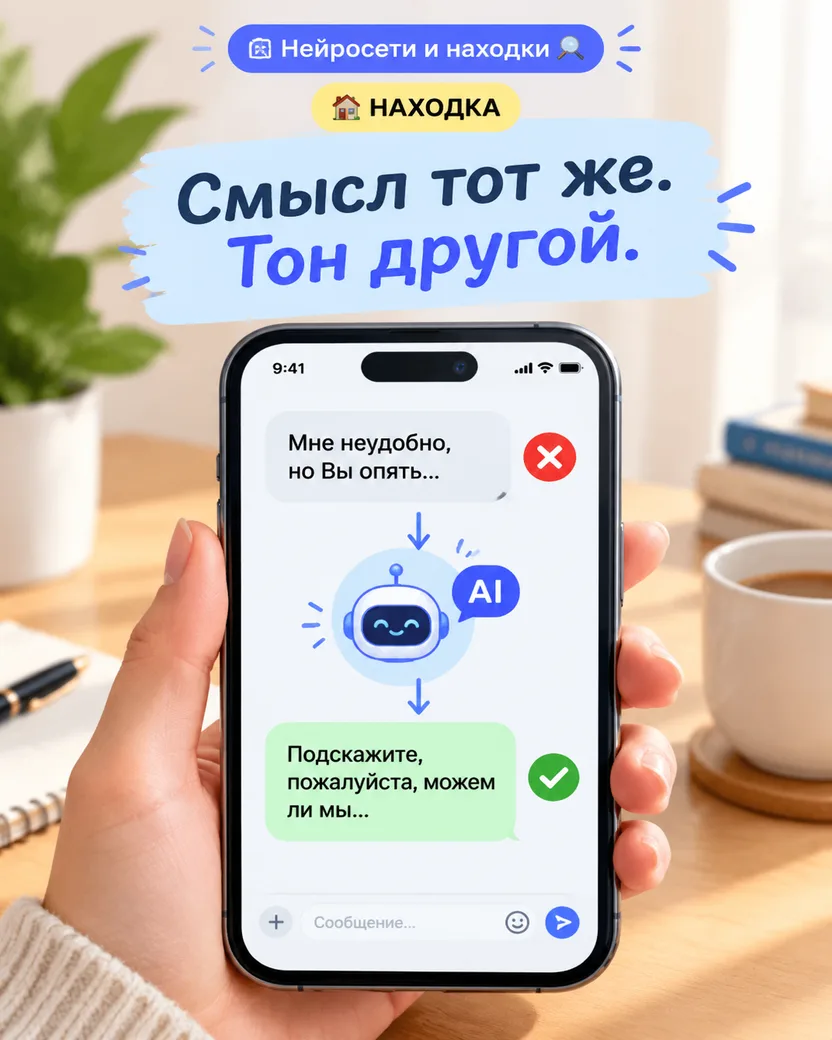 📩 Неловкое сообщение можно сначала показать AI