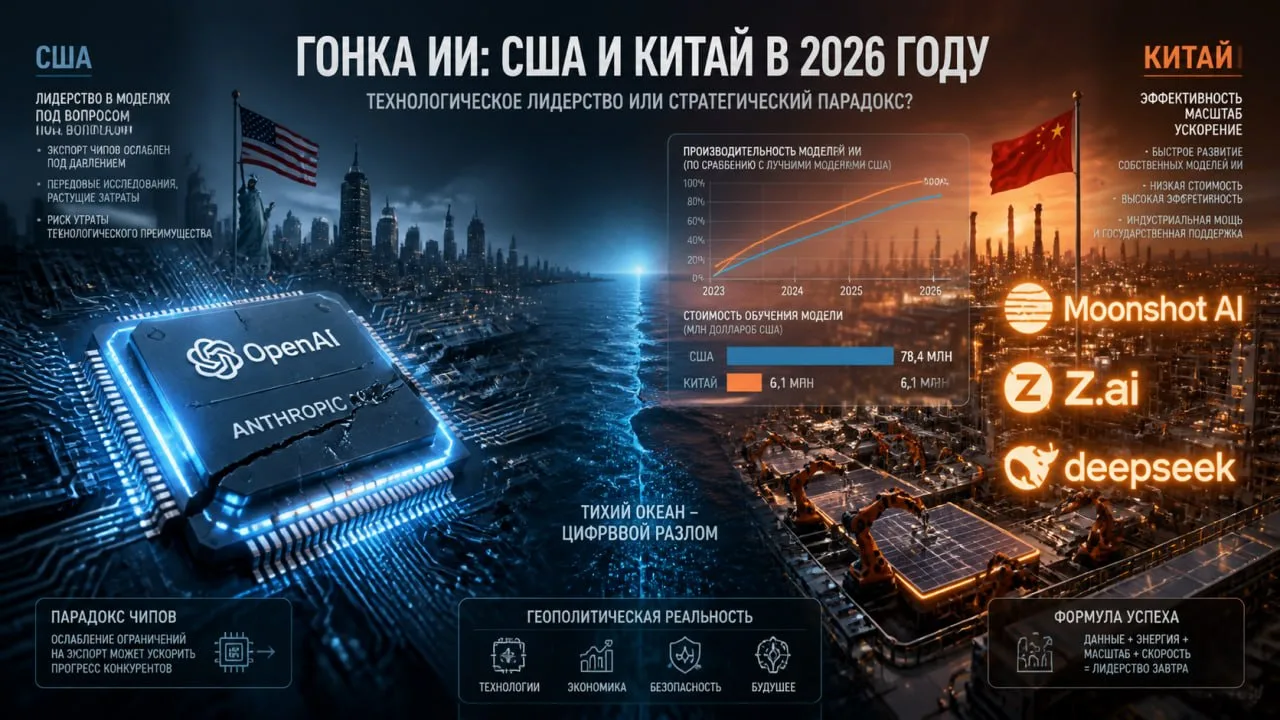 ✅ Гонка ИИ-суверенитета: Китай обходит США в экономике