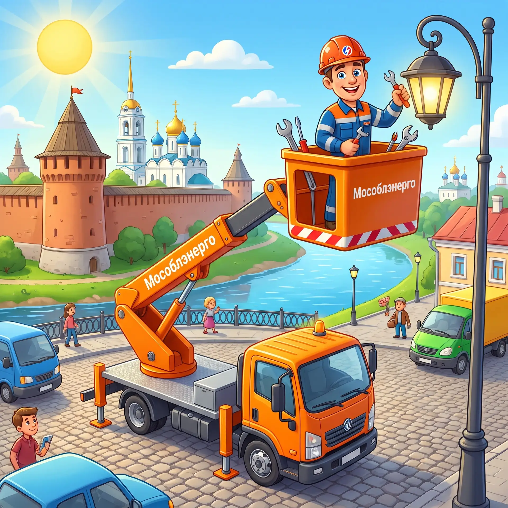 Коломна. Машинист автовышки и автогидроподъёмника