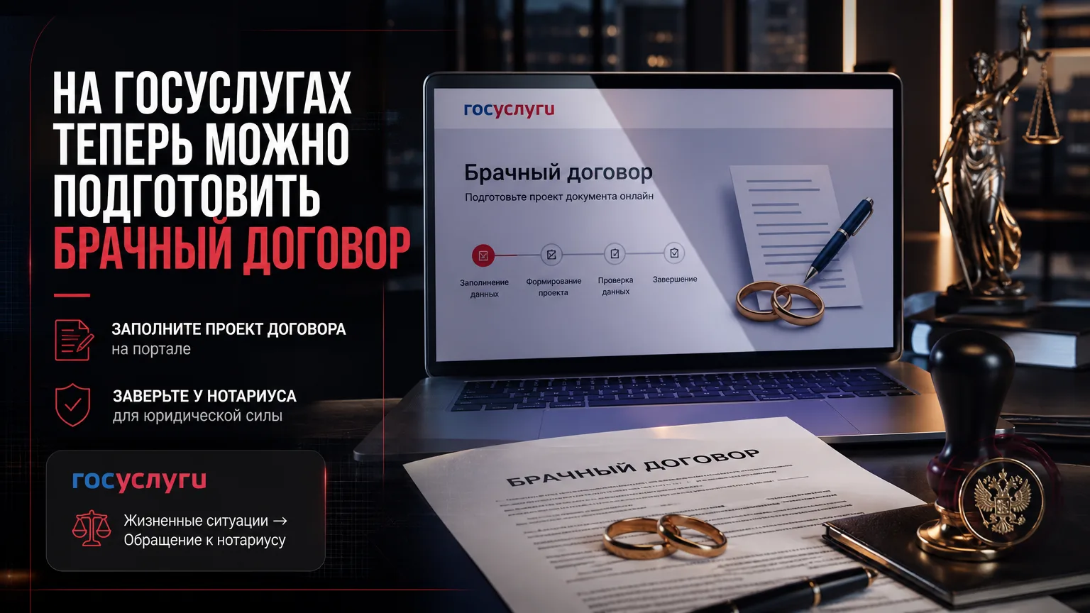 💍 На Госуслугах теперь можно подготовить брачный договор