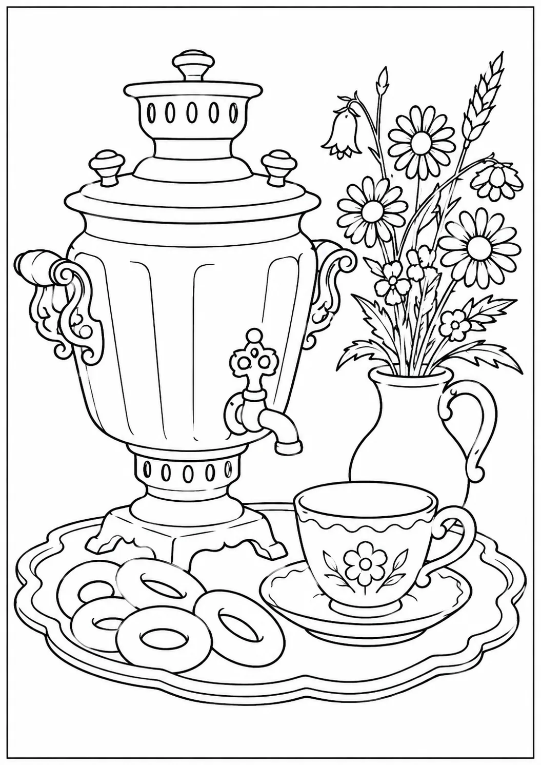 ☕ РАСКРАСКИ «САМОВАР»☕