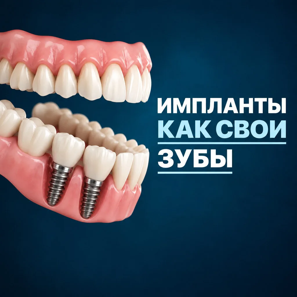 Импланты за 1 день! Акция - От 13 900 руб. за 2 импланта