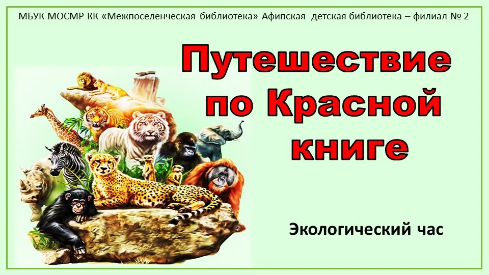 Экологический час «Путешествие по Красной книге»