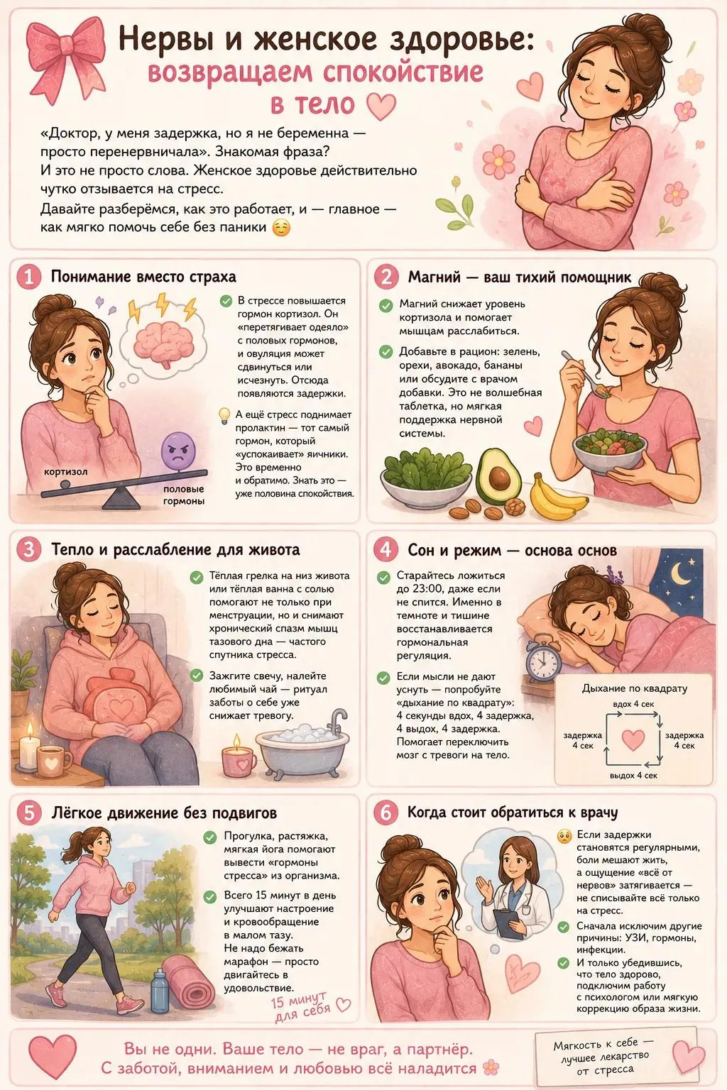 🎀 Нервы и женское здоровье: возвращаем спокойствие в тело