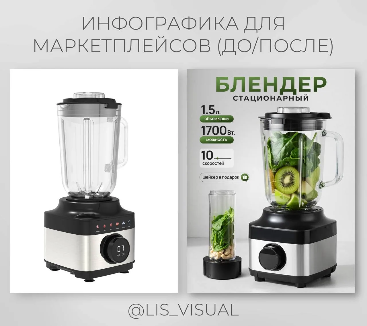 🔥До / После: как главное фото начинает продавать

Слева — просто товар.
Справа — понятное предложен