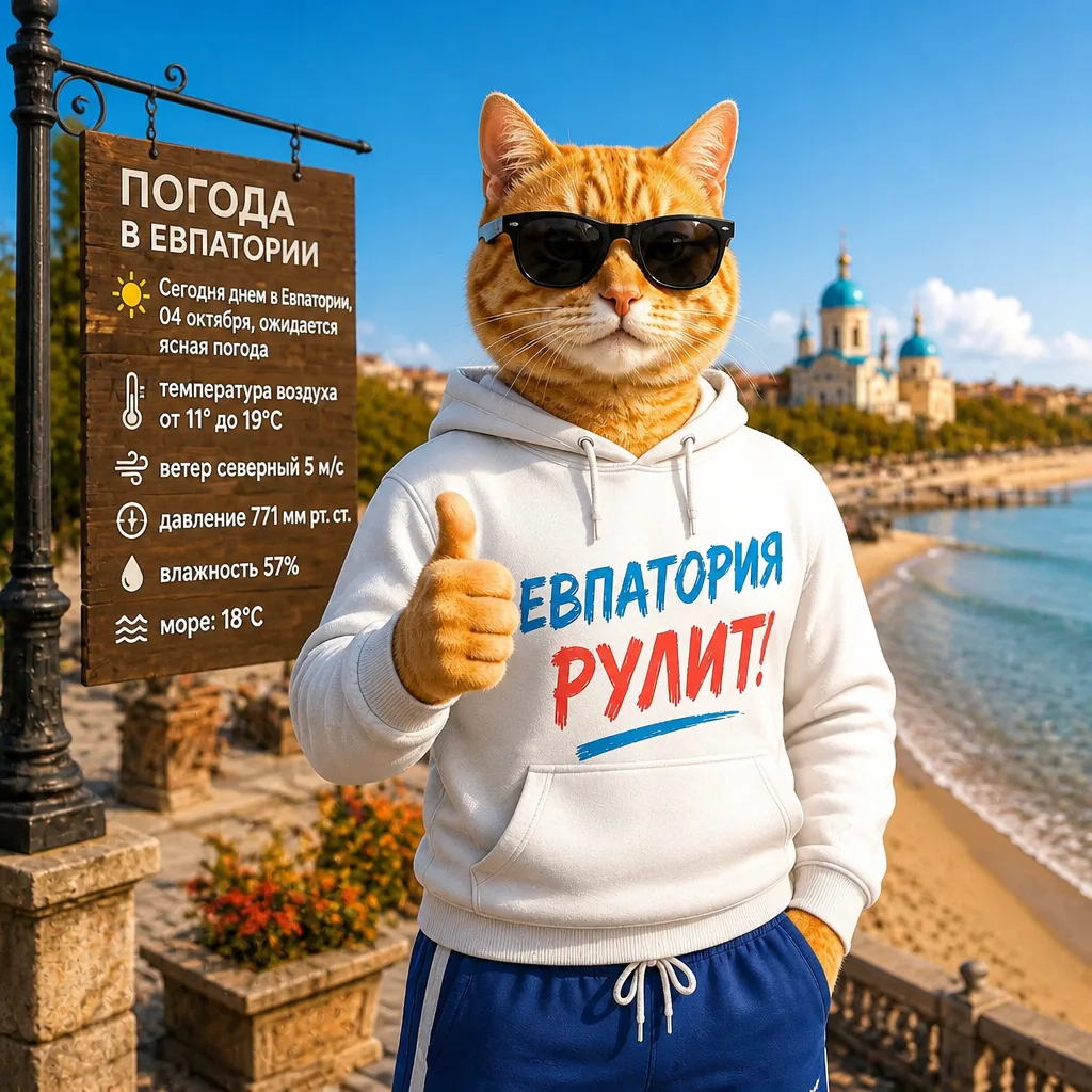 ☀️ Погода в Евпатории на сегодня, 04 октября