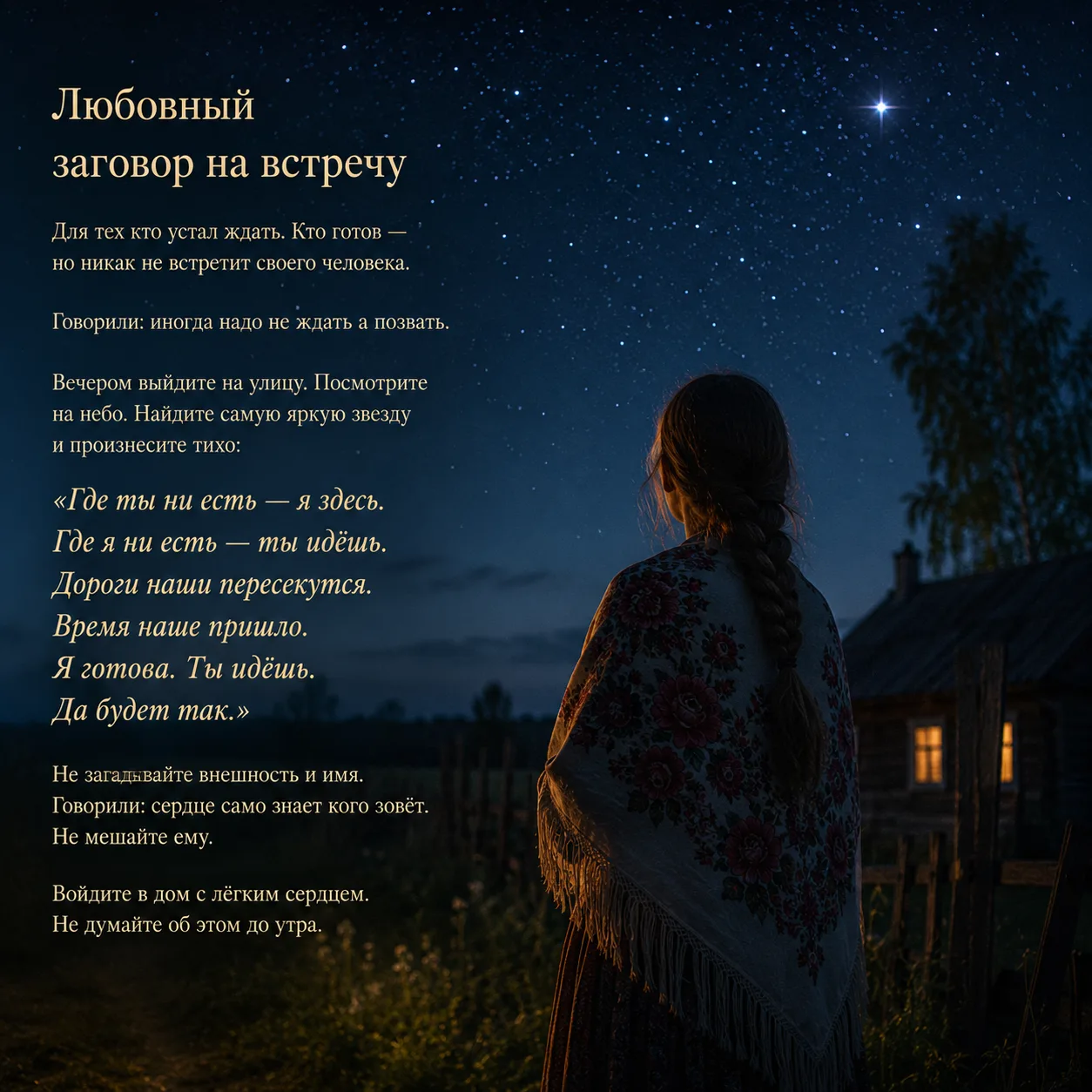 💑  Любовный заговор на встречу

Для тех кто устал ждать. Кто готов — но никак не встретит своего че
